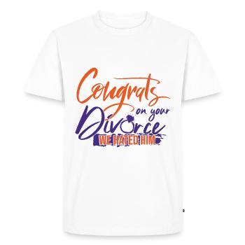 Congrats On Your Divorce - Men's Premium Organic T-Shirt - white - Front - Nico (187cm)