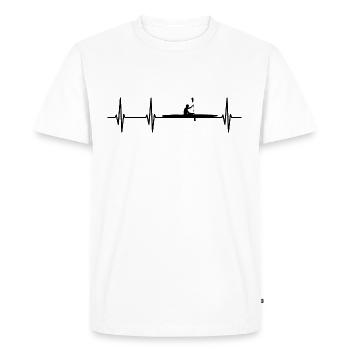 Rythme cardiaque kayak - T-shirt Premium bio Homme - blanc - Devant - Nico (187cm)