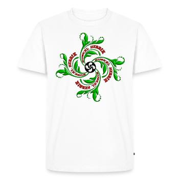Croix Basque. Lauburu - T-shirt Premium bio Homme - blanc - Devant - Nico (187cm)