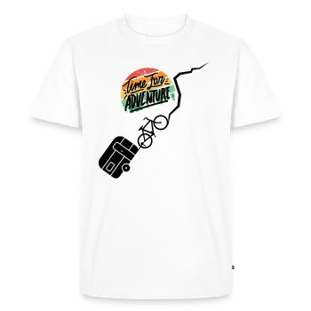 Vélo Caravane Adventure Caravan Camper - T-shirt Premium bio Homme - blanc - Devant - Nico (187cm)
