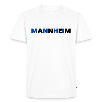 Mannheim - Men's Premium Organic T-Shirt - white - Front - Nico (187cm)