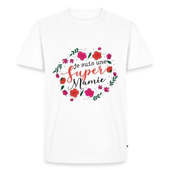 Je Suis Une Mamie - T-shirt Premium bio Homme - blanc - Devant - Nico (187cm)