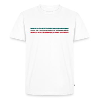 Colors Stripe Decoration - Men's Premium Organic T-Shirt - white - Front - Nico (187cm)