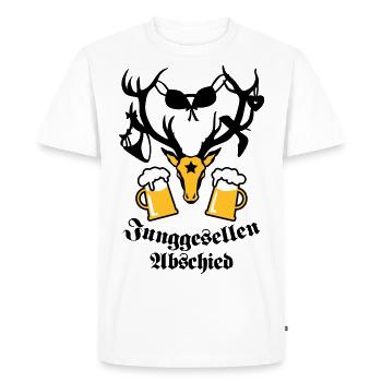 Hirsch JGA beer one 3c b - Men's Premium Organic T-Shirt - white - Front - Nico (187cm)