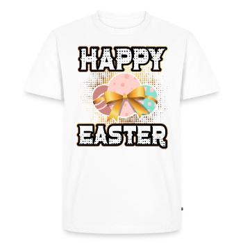 Pâques Pâques Pâques Pâques Pâques - T-shirt Premium bio Homme - blanc - Devant - Nico (187cm)