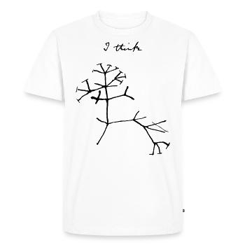 Darwin Tree of Life - Men's Premium Organic T-Shirt - white - Front - Nico (187cm)