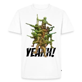 WW2 USA Soldiers 001 - Men's Premium Organic T-Shirt - white - Front - Nico (187cm)