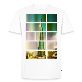 Dubai Burj Khalifa Émirats Arabes Unis - T-shirt Premium bio Homme - blanc - Devant - Nico (187cm)