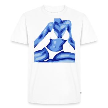 Woman in bikini - Men's Premium Organic T-Shirt - white - Front - Nico (187cm)