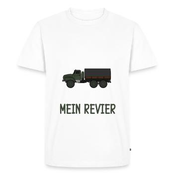 Unimog u406 Geländewagen Laster Trecker Geschenk - Männer Premium Bio T-Shirt - Weiß - Vorne - Nico (187cm)