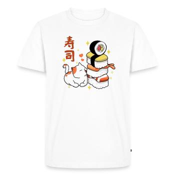 Sushi Lover - Men's Premium Organic T-Shirt - white - Front - Nico (187cm)