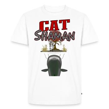Catfish Shaman - Men's Premium Organic T-Shirt - white - Front - Nico (187cm)