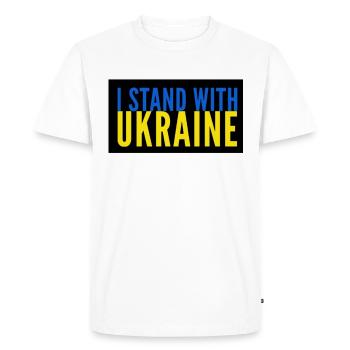 Ukraine - Men's Premium Organic T-Shirt - white - Front - Nico (187cm)