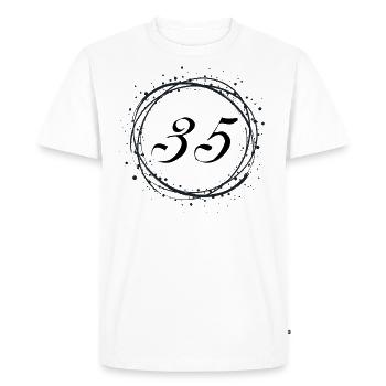35 - T-shirt Premium bio Homme - blanc - Devant - Nico (187cm)