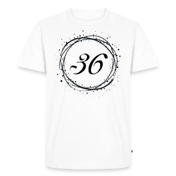 36 - T-shirt Premium bio Homme - blanc - Devant - Nico (187cm)