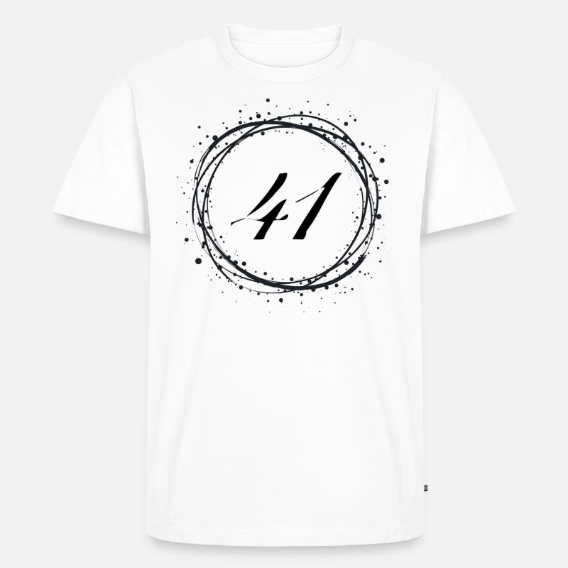 41 - Männer Premium Bio T-Shirt - Weiß