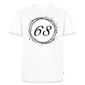 68 - Men's Premium Organic T-Shirt - white - Front - Nico (187cm)