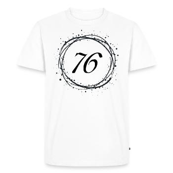 76 - Men's Premium Organic T-Shirt - white - Front - Nico (187cm)