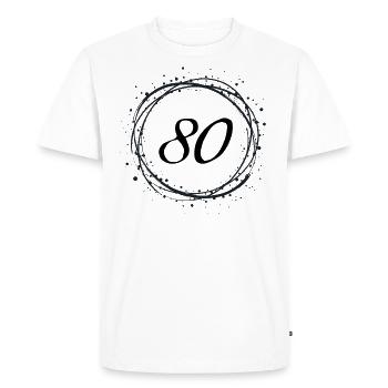 80 - Men's Premium Organic T-Shirt - white - Front - Nico (187cm)