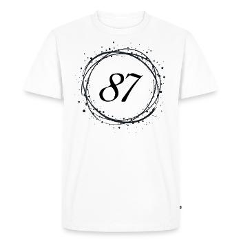 87 - T-shirt Premium bio Homme - blanc - Devant - Nico (187cm)