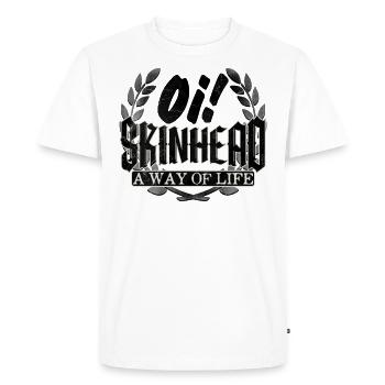 Oi Skinhead - Men's Premium Organic T-Shirt - white - Front - Nico (187cm)