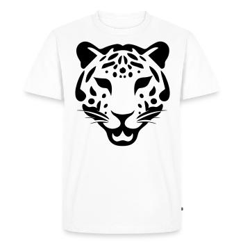 Léopard - T-shirt Premium bio Homme - blanc - Devant - Nico (187cm)