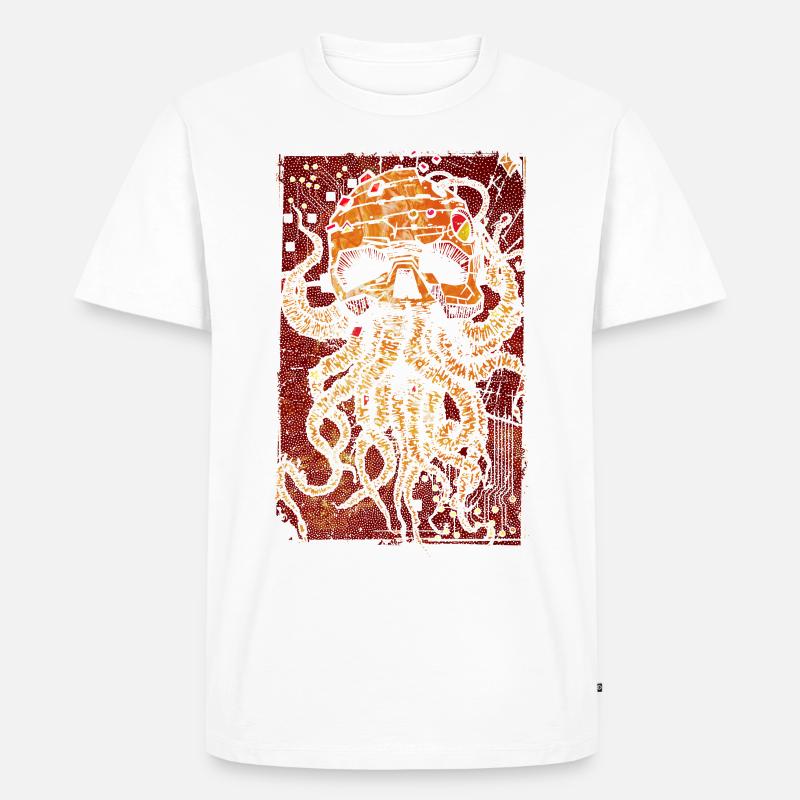 Schädel mit Tentakeln - Männer Premium Bio T-Shirt - undefined