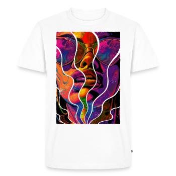 Lunettes De Soleil Femme Art Mode Moderne Tendance Coloré - T-shirt Premium bio Homme - blanc - Devant - Nico (187cm)