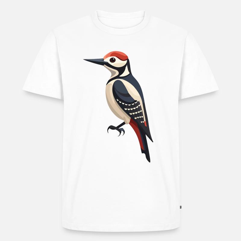 Buntspecht - Männer Premium Bio T-Shirt - Weiß