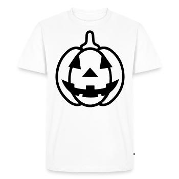 citrouille - T-shirt Premium bio Homme - blanc - Devant - Nico (187cm)