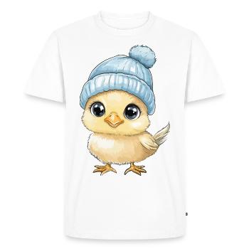 Chicken Cute Baby Kids Animal Chick Cartoon - Men's Premium Organic T-Shirt - white - Front - Nico (187cm)