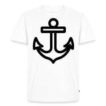 Anchor - Men's Premium Organic T-Shirt - white - Front - Nico (187cm)