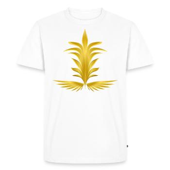 Fontaine dorée Jeux d’eau - T-shirt Premium bio Homme - blanc - Devant - Nico (187cm)