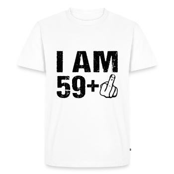 Je sur le 59+ 60ème anniversaire Humour 60 ans - T-shirt Premium bio Homme - blanc - Devant - Nico (187cm)