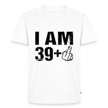 Je sur le 39+ 40ème anniversaire Humour 40 ans - T-shirt Premium bio Homme - blanc - Devant - Nico (187cm)