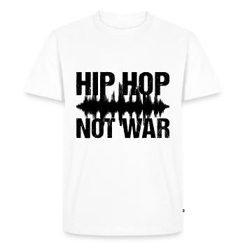 Hip Hop Not War Peace Music - Men's Premium Organic T-Shirt - white - Front - Nico (187cm)