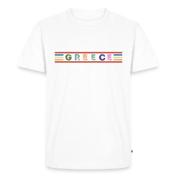 Greece - T-shirt Premium bio Homme - blanc - Devant - Nico (187cm)