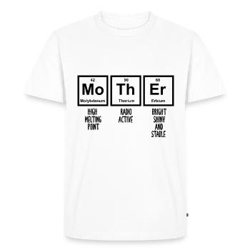 Periodic table, funny science, mothers day - Men's Premium Organic T-Shirt - white - Front - Nico (187cm)