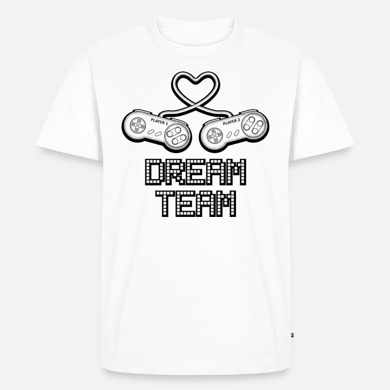 DreamTeam Controller B - Men's Premium Organic T-Shirt - white