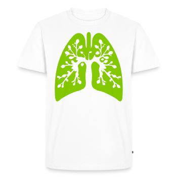 Green lung - Men's Premium Organic T-Shirt - white - Front - Nico (187cm)