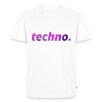 Techno Rave Festival Electro Music Raver - T-shirt Premium bio Homme - blanc - Devant - Nico (187cm)