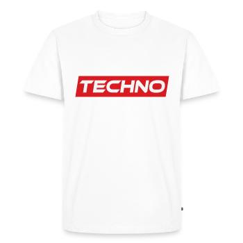 Techno Rave Festival Electro Music Raver - T-shirt Premium bio Homme - blanc - Devant - Nico (187cm)