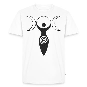 Triple Déesses Lune Mère de la Terre 1 - T-shirt Premium bio Homme - blanc - Devant - Nico (187cm)
