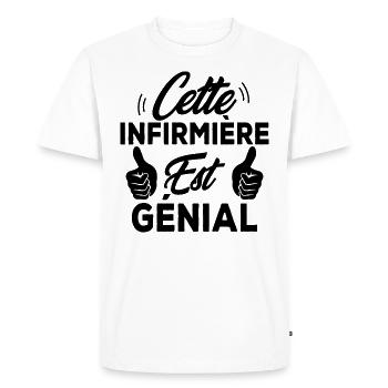 Cette infirmière est génial - T-shirt Premium bio Homme - blanc - Devant - Nico (187cm)