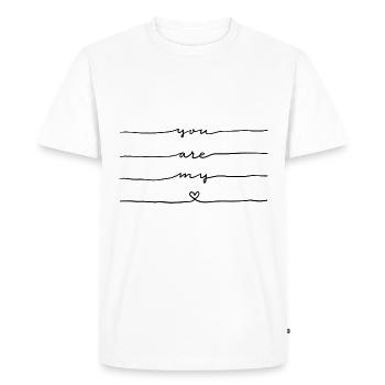 You are my love love proverbe you are my my - T-shirt Premium bio Homme - blanc - Devant - Nico (187cm)