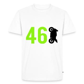 Moto 46 Motorsport - T-shirt Premium bio Homme - blanc - Devant - Nico (187cm)