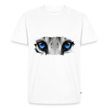 Oeil d'animaux - T-shirt Premium bio Homme - blanc - Devant - Nico (187cm)