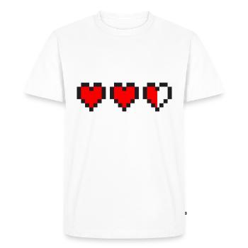 Half-Heart Video Game Hearts - T-shirt Premium bio Homme - blanc - Devant - Nico (187cm)