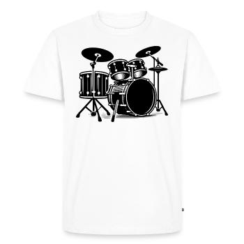 Contour des tambours - T-shirt Premium bio Homme - blanc - Devant - Nico (187cm)