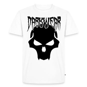 Gloomy Skull - Men's Premium Organic T-Shirt - white - Front - Nico (187cm)